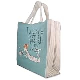 Japan Shinzi Katoh Girl and Cat Canvas Tote Bag New B41