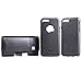CASE123® MPS Mk II TL Premium Genuine Leather Horizontal Swivel Belt Clip Holster for Apple iPhone 6 (4.7 in screen) for use with Otterbox Commuter, Urban Armor Gear, and Typical TPU Covers - Black Cowhide