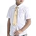 Bundle Monster 5pc Solid Color Boys Formal Wear Pre-Tied Polyester Necktie Set