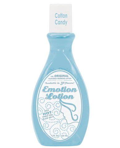 Edible Water Basesd Original Flavored Warming Massage Oil COTTON CANDY by Emotion Lotion 4oz