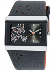 Q and Q Women Analog Watch Blue Black & Leather Band