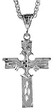 Sterling Silver 1 13/16 (46 mm) Diamond Cut Cross Pendant