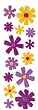 Martha Stewart Sticker Glitter Zinnias