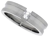 Surgical Steel 1/4 (6mm) Band with one CZ stone