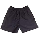 Mens Microfiber Pull-On Shorts-Black