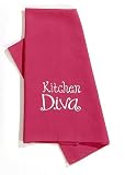 KITCHEN DIVA EMB.PK OF 2 TEA TOWELS