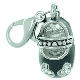 Pugster Black Mary Jane Shoe Clasp Charm Pendant