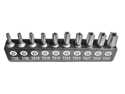 Silverhill 5 Point Star Tamper Proof Bit Set, 10 Piece