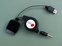 alphasonix iPod to 3.5mm Stereo Cable, including car charger (charge and play your iPod at the same time). Compatible with all iPods, but not iPhone or iTouch. 1yr warranty