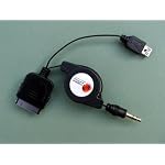 alphasonix 3.5mm iPod Stereo Audio MP3/Aux Input Car Cable (retractable and gold-plated). Covered by 1yr warranty