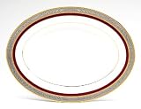 NORITAKE RUBY CORONET 4825 PLATTER LARGE
