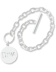 Sterling Silver Diva Charm Bracelet Length 7.5"