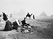 Camel Jockeys at the Giza Pyramids, Cairo, Egypt Photographic Poster Print by Walter Bibikow, 16x12