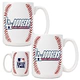 MLB Gameball Coffee Mug 2 Piece Set Team: Dodgers