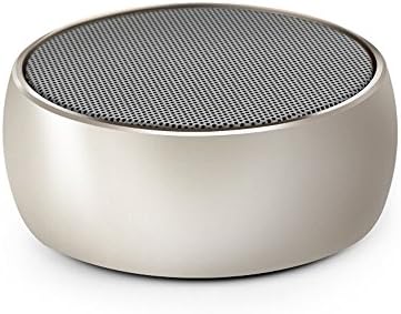 Jmline Mini Ultra Portable Wireless Bluetooth Speaker Enhanced Bass Boost HI-FI Surround Stereo Sound Speaker with Microphone for Smartphones/Tablet/Laptops(Gold)