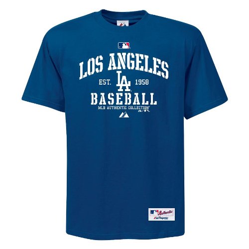 MLB Los Angeles Dodgers Adult Short Sleeve Basic Crew Neck Tee (Pro Royal, X-Large)