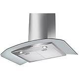Smeg - KFV91 - Hotte D&eacute;cor / Chemin&eacute;e - Int&eacute;grable - 89,8 cm - Inox et verre
