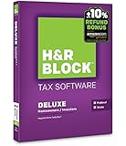 H&R Block 2015 Deluxe + State Tax Software +  Refund Bonus Offer - PC/Mac Disc