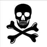 Skull and Crossbones Decal Sticker Halloween Removable Wall Art