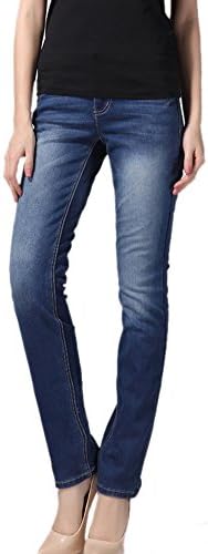 X2MIAONG Women's New Wash Comfort Classic Relaxed Fit Straight-Leg Jeans 31 Blue