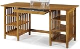 Mission Executive Desk 6 Shelves Honey