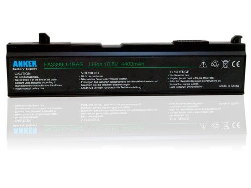 Anker Batterie d’ordinateur portable pour Toshiba Satellite M45-S359 M55-S3262 A100-551 A100-756 M105-S322 M115-S3094 ; convientPA3399U PA3399U-2BRS 3399U PA3399U-1BAS PA3399U-1BRS PA3399U-2BAS [Li-ion  6-cell 4400mAh]