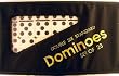 Double Six Standard Dominoes Set of 28-Black Case with White Tiles
