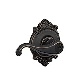 Schlage F51A CLT 716 BRK Brookshire Collection Callington Keyed Entry Lever, Aged Bronze by Schlage 