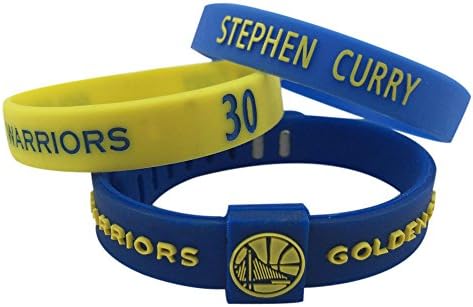 Simon US® Silicone Rubber Wristband Bracelet NBA Basketball Star Bracelet,3PCS Assorted Color (Style2)