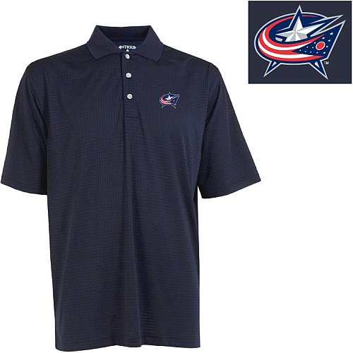 Antigua Columbus Blue Jackets Power Play Polo Shirt Large