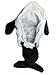 Rittle Furry Orca Whale Sea Animal Hat, Realistic Plush Costume Headwear - One Size Black, White