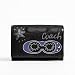Coach Signature Black Applique Compact Clutch Wallet