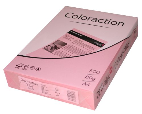 Coloraction 838A 080S 14 Antalis DIN A4, 160 gr/mq- Carta per fotocopie, colore: Rosa corallo Coloraction 838A 080S 14 Antalis DIN A4, 160 gr/mq- Carta per fotocopie, colore: Rosa corallo