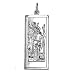 Sterling Silver Pendant St Christopher rectangular