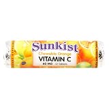 Sunkist Vitamin C, 60 mg, Tablets, Chewable Orange, Case of 18- 12 Tablets (216 Tablets)