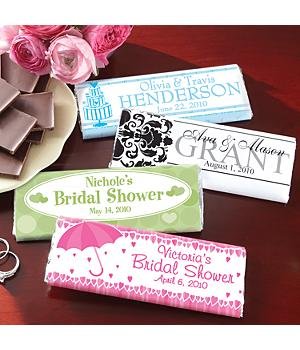 Personalized Wedding Gifts - Polka Dot and Hearts Candy Bar Wrappers (30)