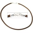 Rubber Cord Anklet Brown 9"