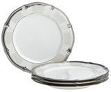 Noritake Stratford Platinum 9-Inch Accent/Luncheon Plates, Set of 4
