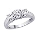 3 Diamond Wedding Band 3/4 ct. in 14K White Gold