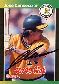 Jose Canseco Autographed / Signed 1989 Donruss No.643 Oakland Athletics Baseball Card
