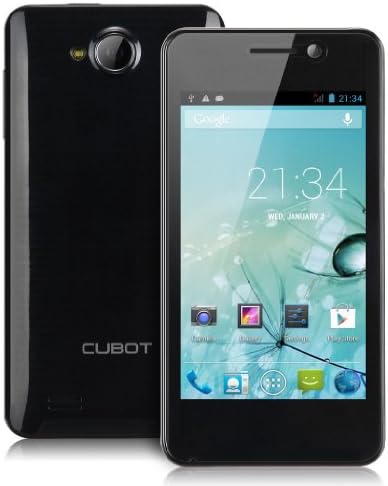 Cubot GT90 4.0 Inch 3G Android 4.2 MTK6572 Dual Core Dual SIM Smartphone 5.0MP Camera 4G ROM Mobile Phone GPS Cellphone WIFI (Black)