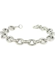 Silver Oval Link 10.5mm Bracelets Length = 8