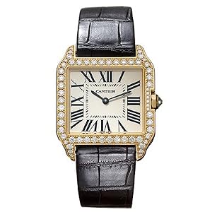 Cartier WH100451 Santos Cream Dial Leather Women's Watch