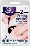 Feltworks Two Felting Needles And Foam Block-