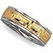 18K Yellow Gold and Platinum Ladies Designer Wedding Band