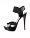 Claudia All-Black Snake Print Sandal