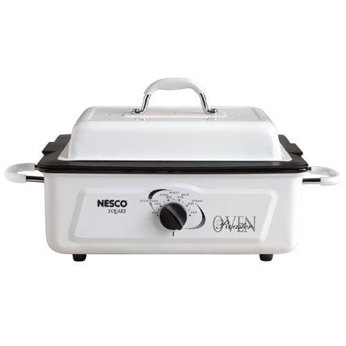 Nesco 4805-14-30 5-Quart Electric Roaster with Nonstick Cookwell, White