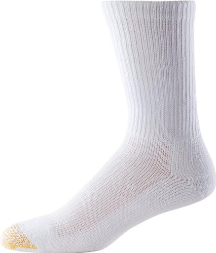 Gold Toe Ultra Tec Athletic Cotton Crew Socks - White 2187S (3-Pack)