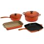 Le Creuset Classic Enameled Cast-Iron 6-Piece Cookware Set, Flame