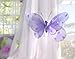 Sequined Hanging Butterfly 3D Wall Décor Color: Purple, Size: Small